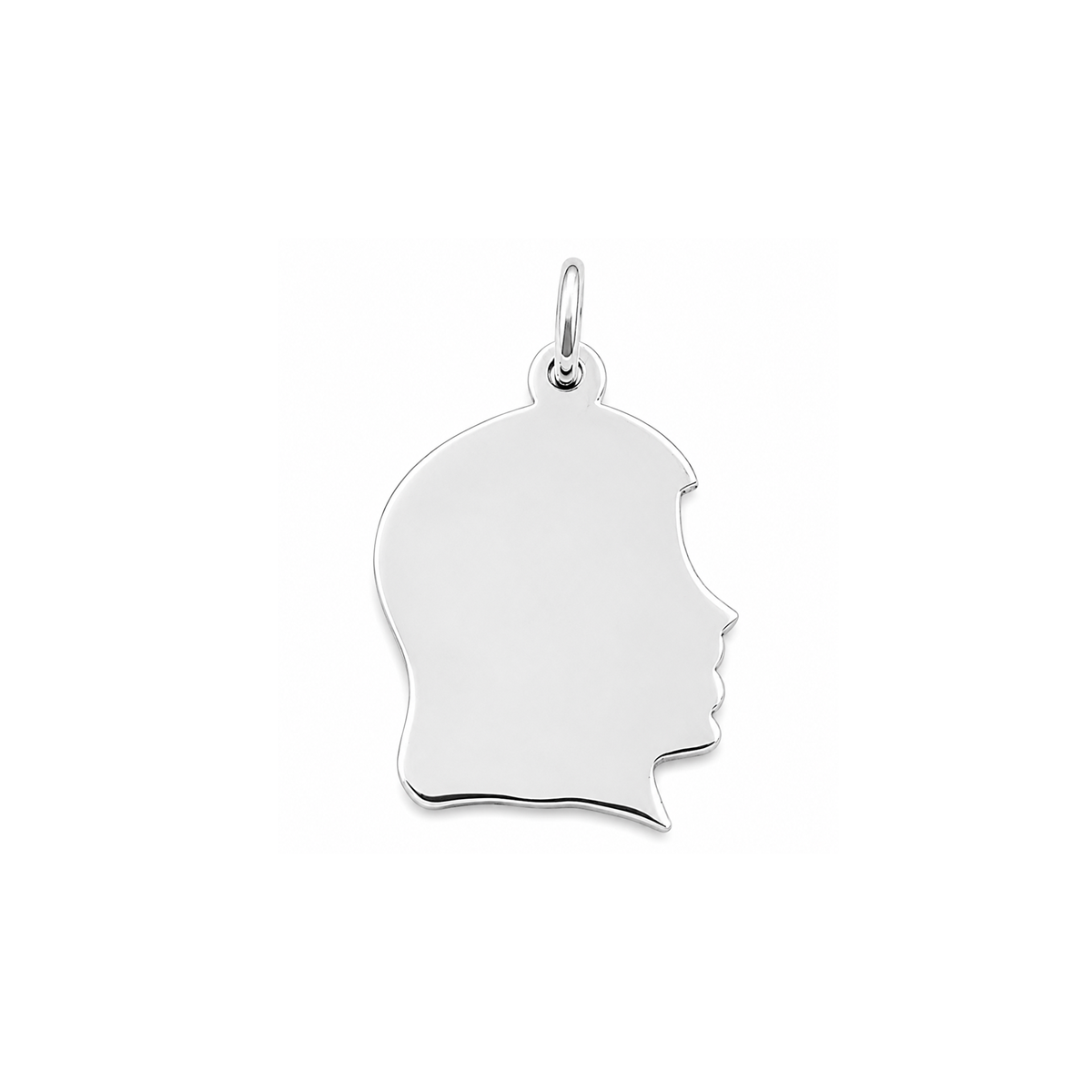 Silver Pendant - Girl's Head