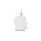 Silver Pendant - Girl's Head