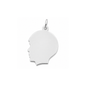 Silver Pendant - Boy's Head
