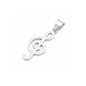 Silver Pendant - Music Note
