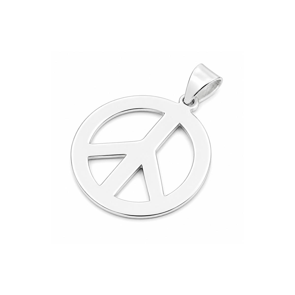 Silver Pendant - Peace Sign
