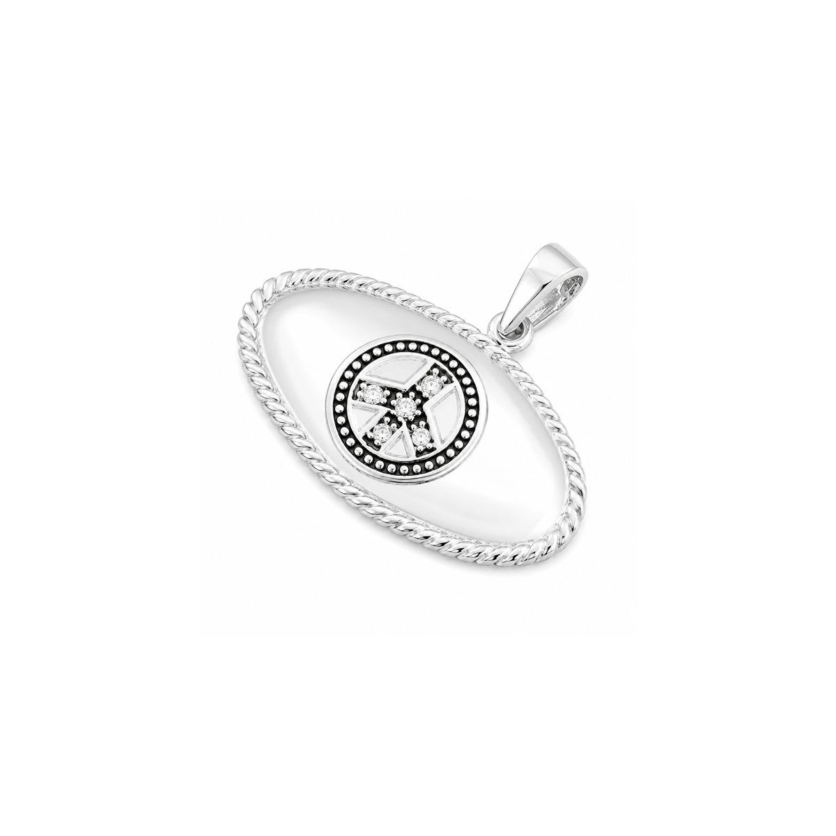 Silver Pendant - Peace Sign