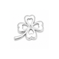 Silver Pendant - Clover Heart