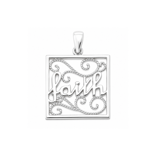 Silver Pendant - Faith