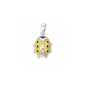 Silver Pendant - Yellow Bug