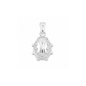 Silver Pendant - white Bug