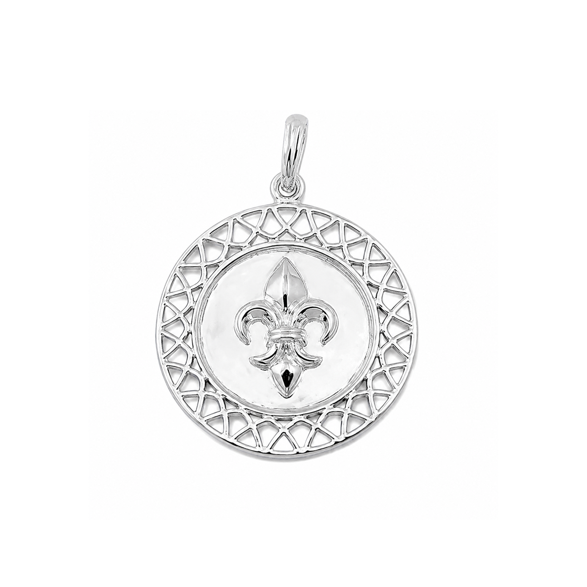 Silver Pendant - Fleur de lis
