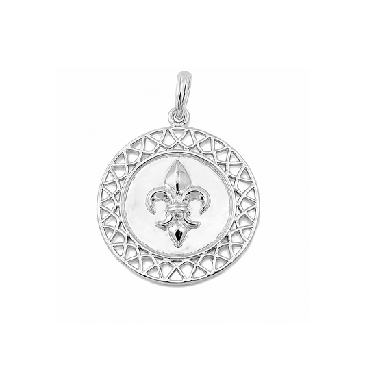 Silver Pendant - Fleur de lis