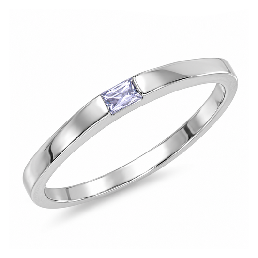 Silver CZ Baby Ring