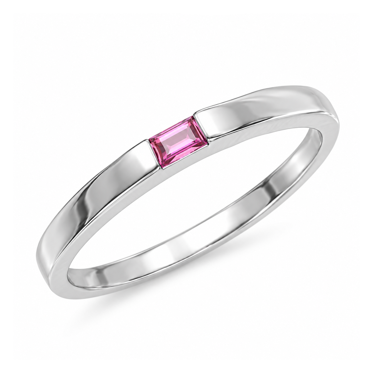 Silver CZ Baby Ring