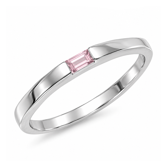 Silver CZ Baby Ring