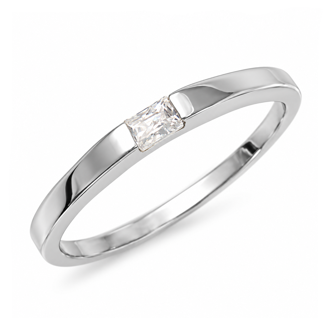 Silver CZ Baby Ring