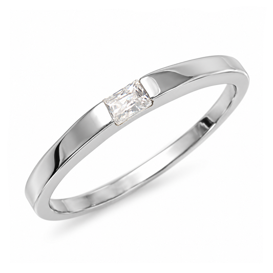Silver CZ Baby Ring