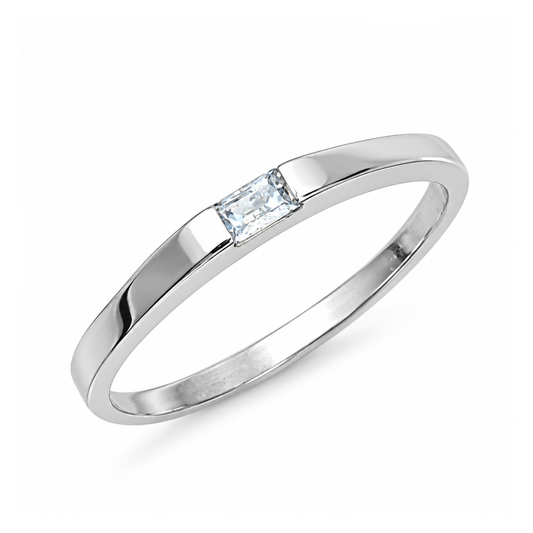 Silver CZ Baby Ring