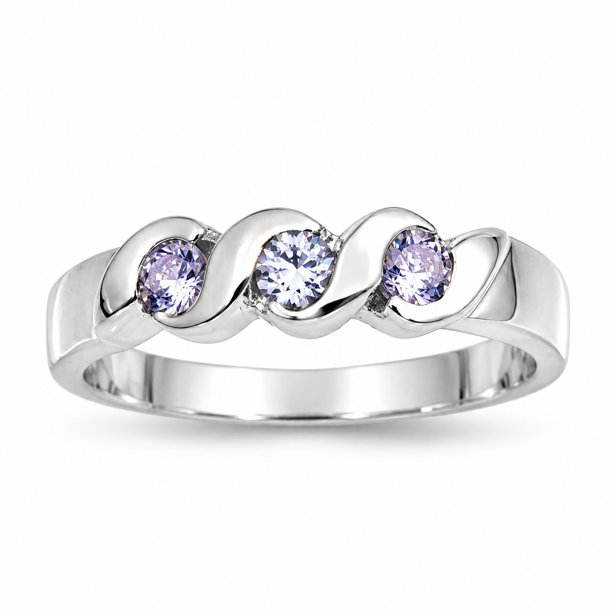 Silver CZ Baby Ring