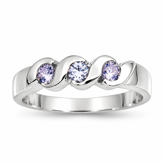 Silver CZ Baby Ring