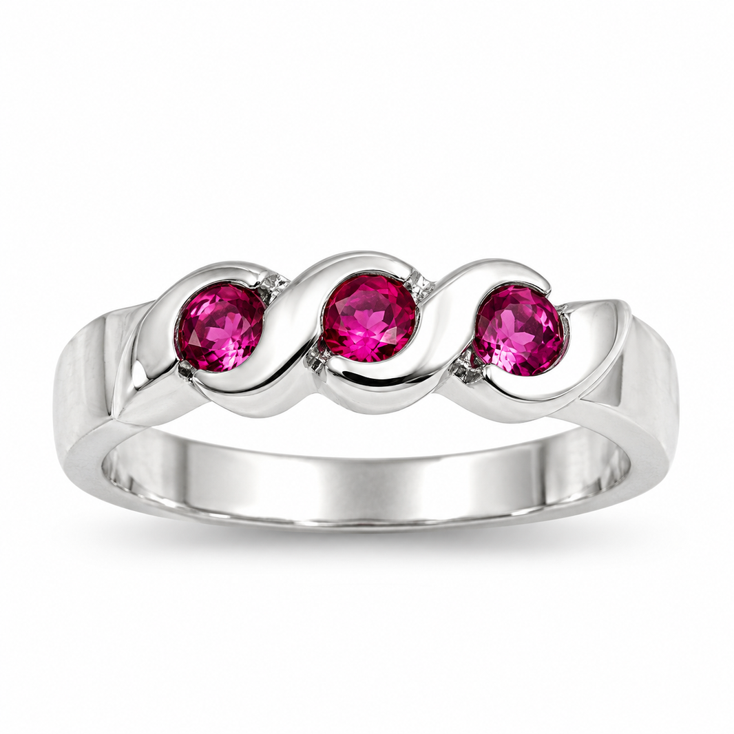 Silver CZ Baby Ring