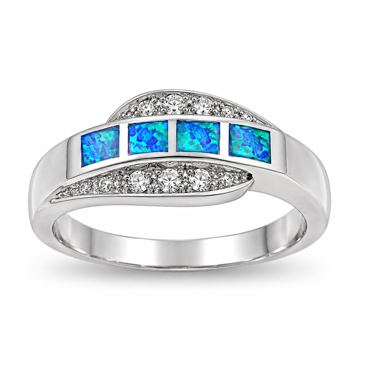 Silver Lab Opal Ring