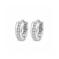 Silver CZ Huggie Earrings