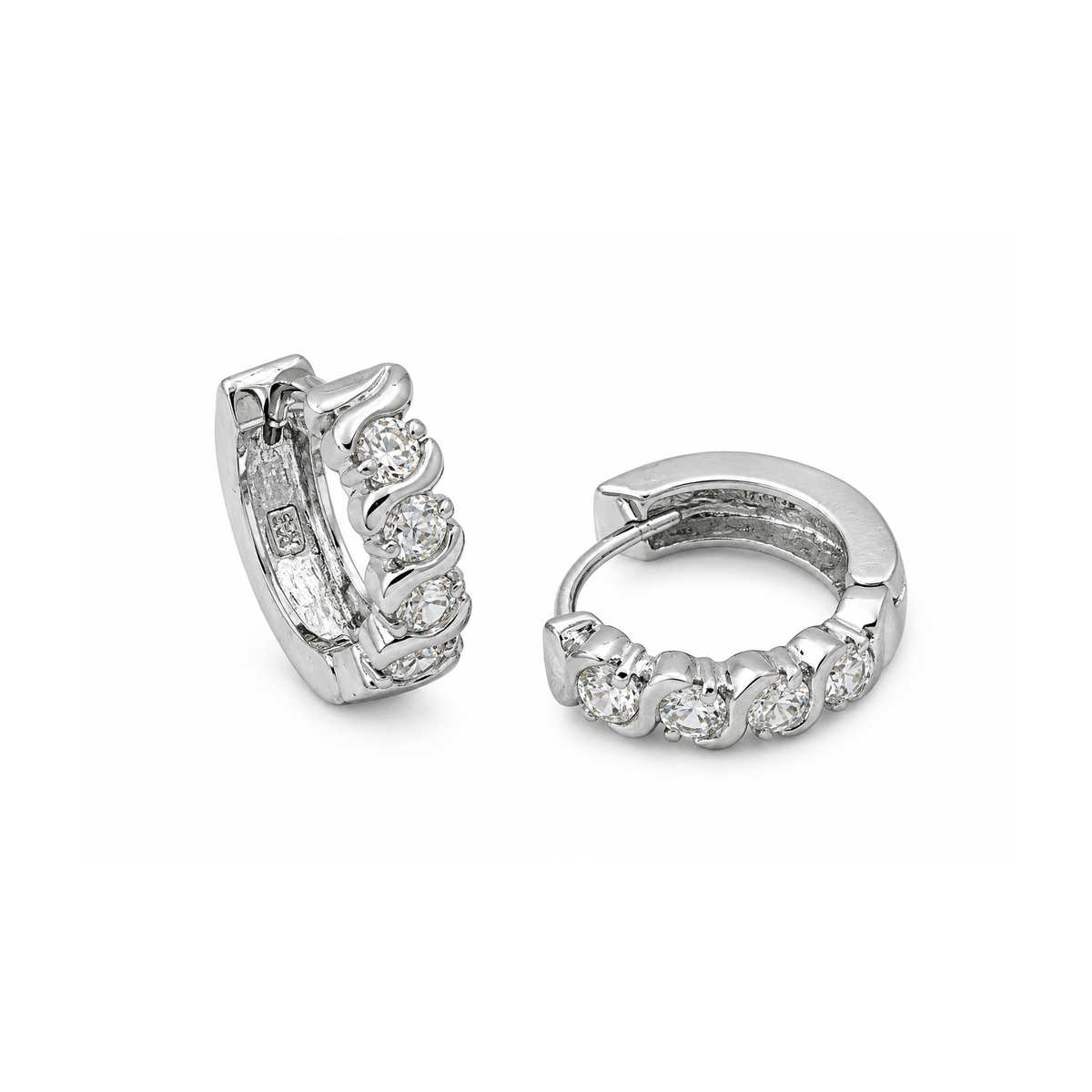 Silver Earrings W/ CZ
