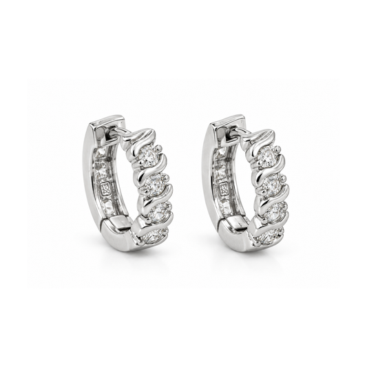 Silver Earrings W/ CZ
