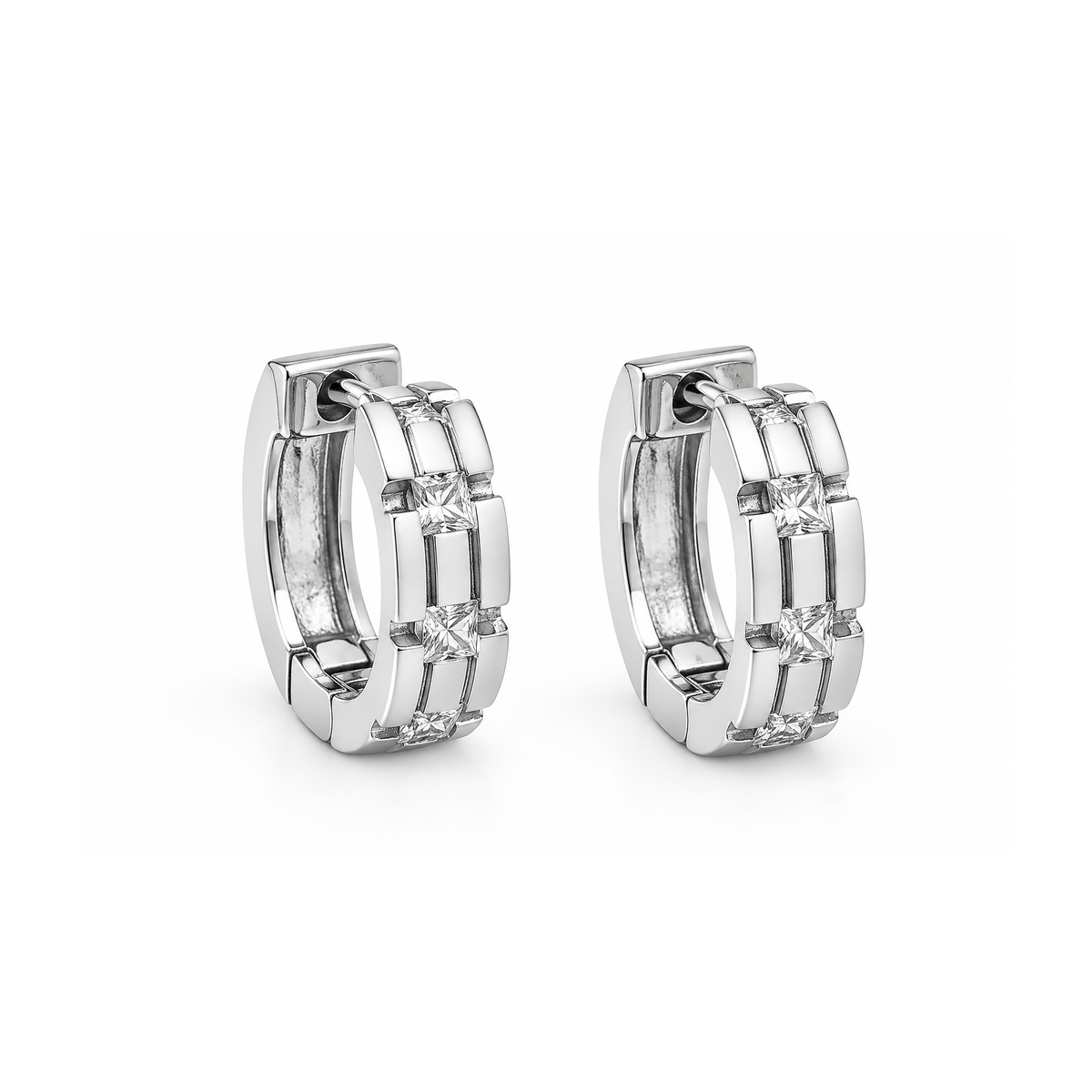 Silver Earrings W/ CZ