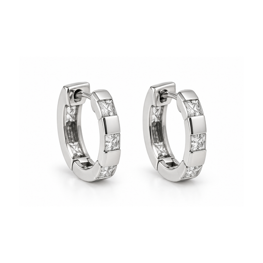 Silver Earrings W/ CZ
