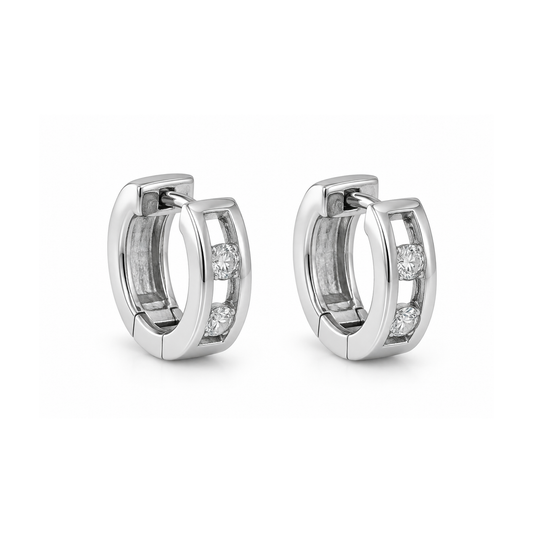 Silver Earrings W/ CZ