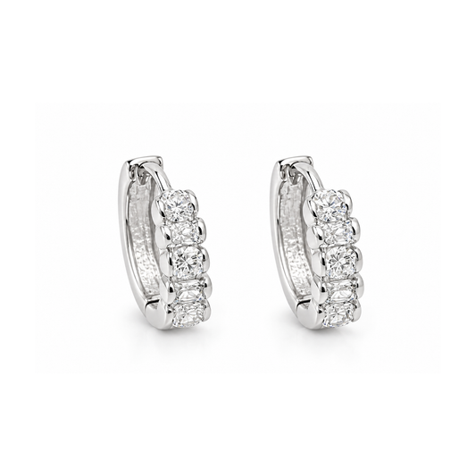 Silver Earrings W/ CZ