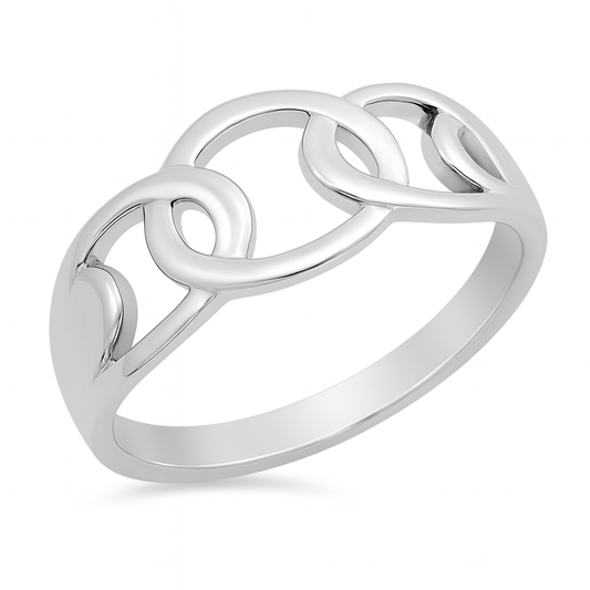 Silver Infinity Link Ring