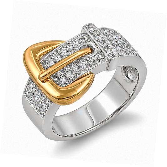 Silver CZ Ring - Belt