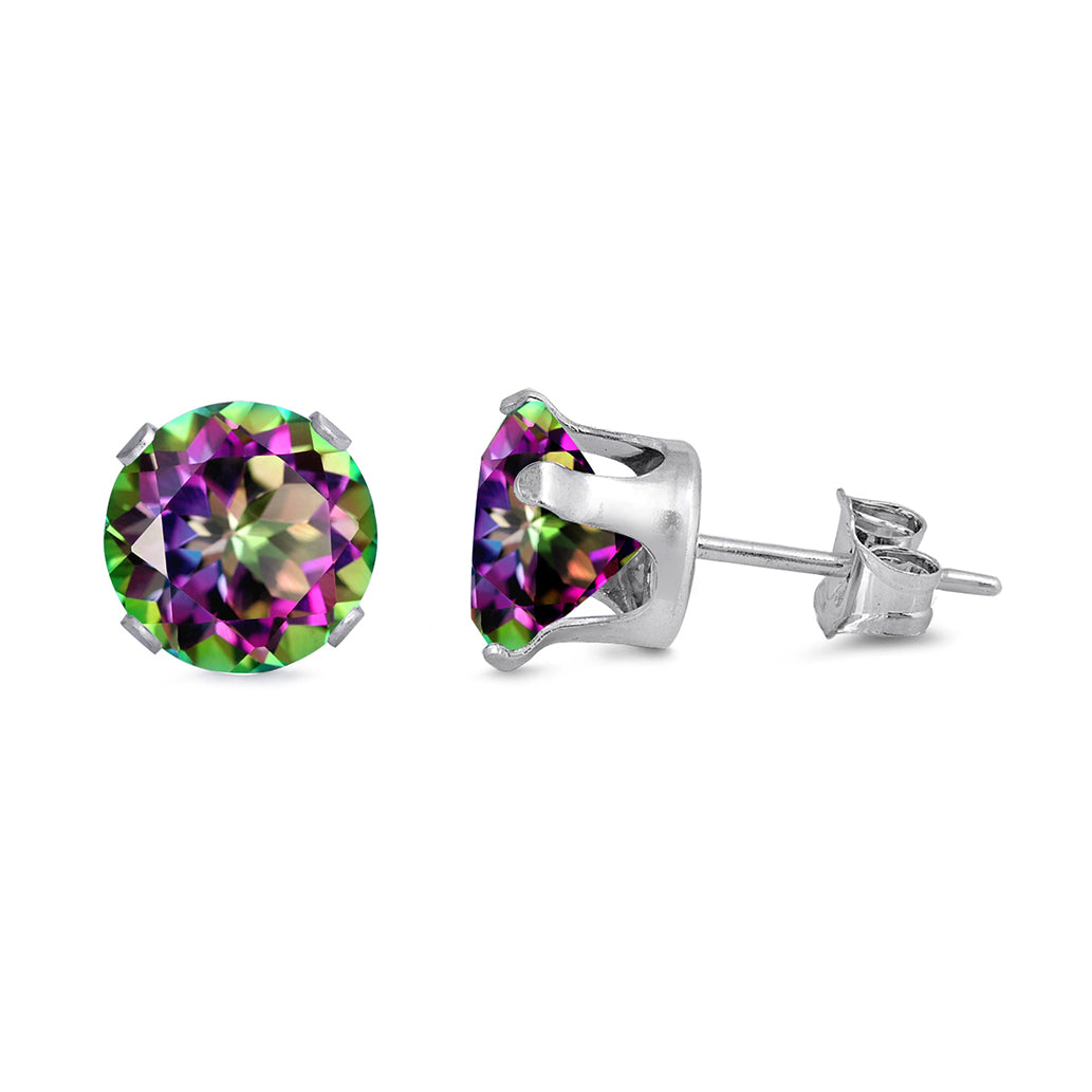Wholesale 2 mm Round Color CZ Earrings(ECZ10002-AM) – Sidney Imports