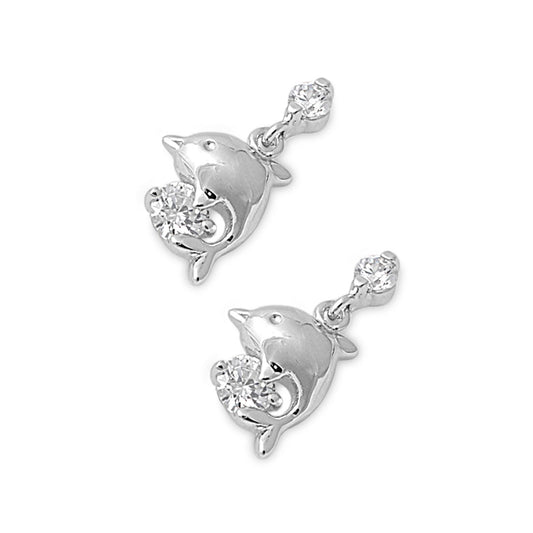 Silver Earrings with CZ