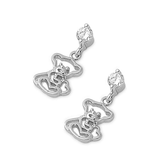 Silver Earrings with CZ