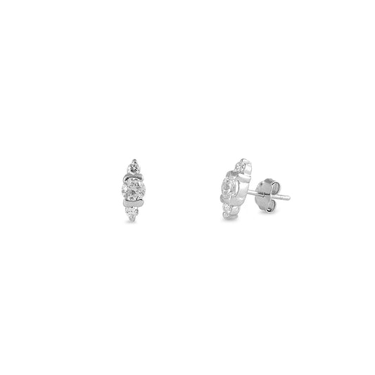 Silver Earrings with CZ