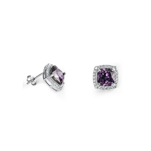 Silver Earrings with CZ
