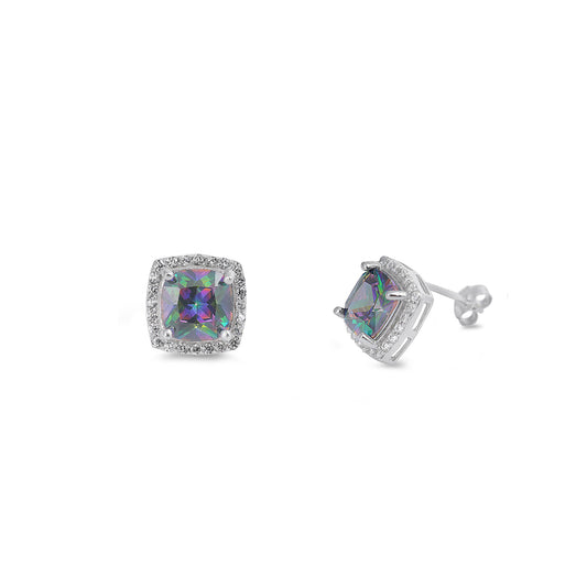 Silver Earrings with CZ