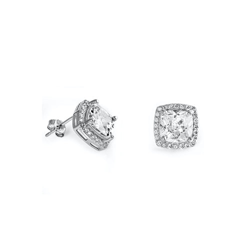 Silver Earrings with CZ