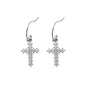Silver CZ Earring - Cross