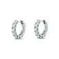 Silver CZ Huggie Earrings
