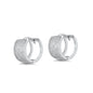 Silver CZ Huggie Hoops
