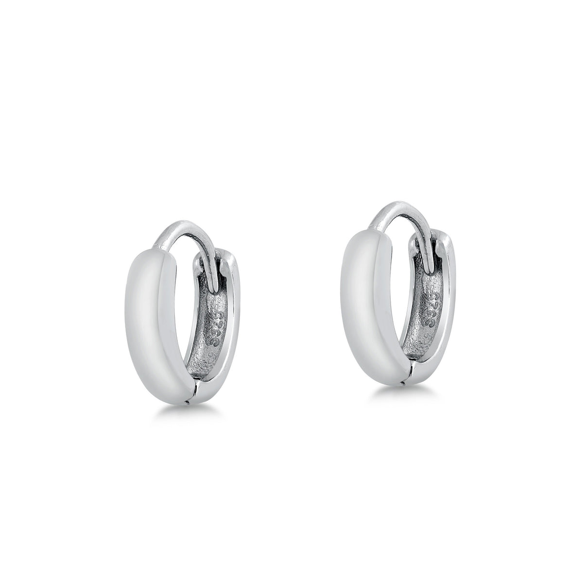 Silver Huggie Earrings