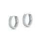 Silver CZ Huggie Earrings