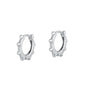 Silver CZ Huggie Earrings
