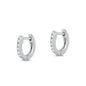 Silver CZ Huggie Earrings