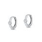 Silver CZ Huggie Earrings