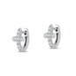 Silver CZ Huggie Earrings