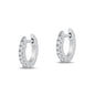 Silver CZ Huggie Earrings
