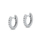Silver CZ Huggie Earrings