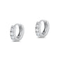Silver CZ Huggie Earrings